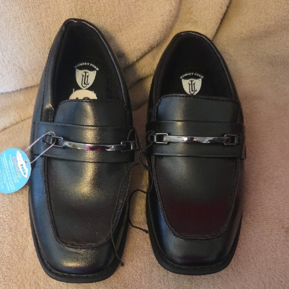 Memory Foam Lonoon Other - Stylish Black Kids Slip-On Loafers